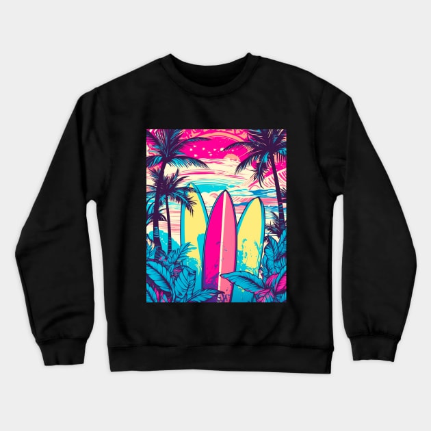 Splendid Surfboard Crewneck Sweatshirt by Marco Massano Art